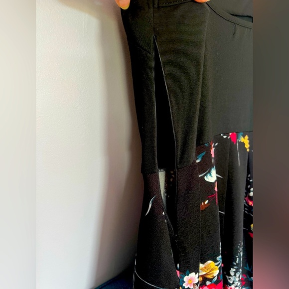 NWOT Black floral strap dress - Picture 5 of 9